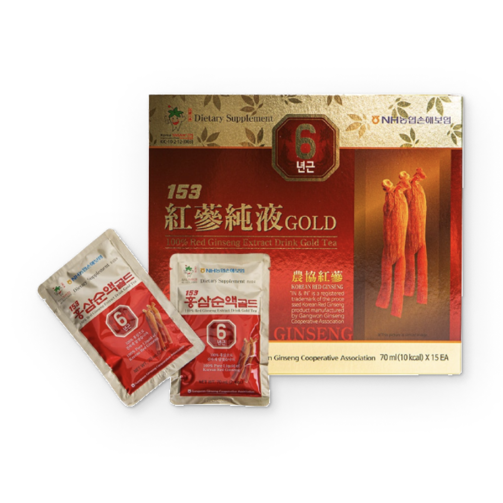 Korean Red Ginseng Extract Drink Gold Pouch 70ml × 60