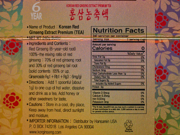 Punggi Red Ginseng Extract 240g