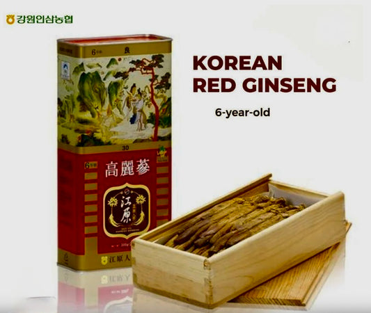 Premium 6-Year-Old Korean Red Ginseng Roots – 300g